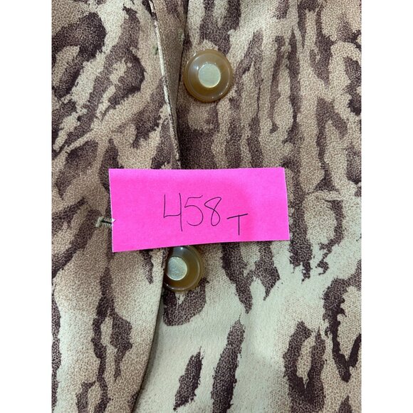 Vintage Taiga Paris Leopard Print Blazer Top Set Womens Size 10 - Picture 11 of 13